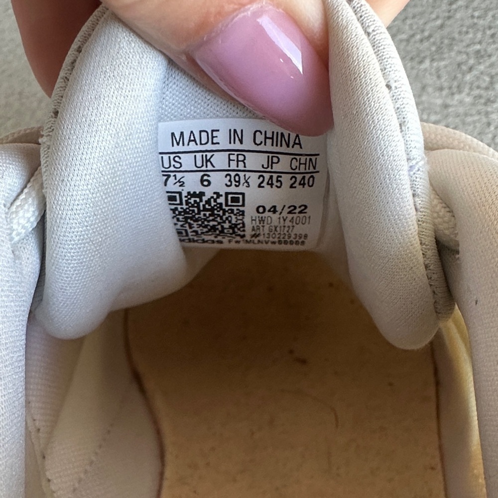 Adidas Cream and White Athletic Shoes - Picture 7 of 8